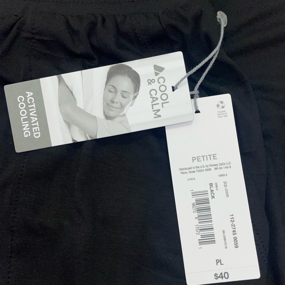 Black Cool & Calm Liz Claiborne Pajama Pants - Picture 10 of 12